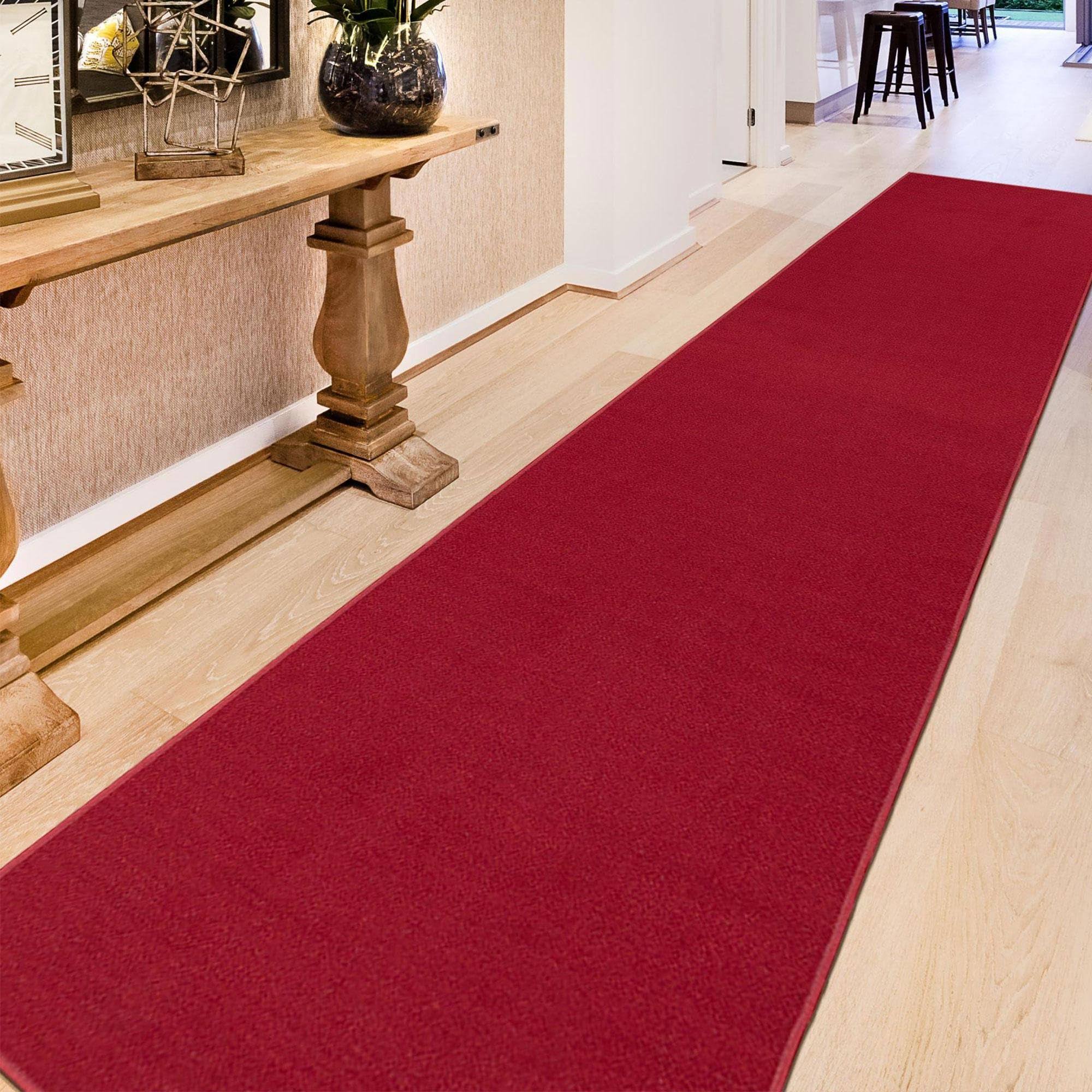 Ottomanson Ottohome Solid Runner Rug, Red, 2'7 inchx9'10 inch, Size: 2'7 x 9'10