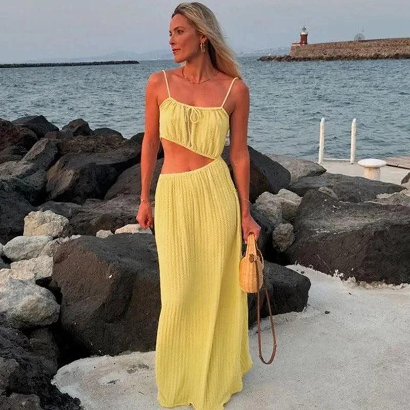 Sophie Paris | Robe longue fendue à nouer