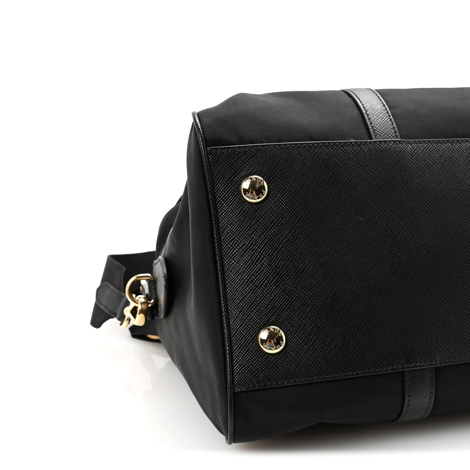 Re-Nylon Saffiano Medium Re-Edition 1978 Top Handle Bag Black