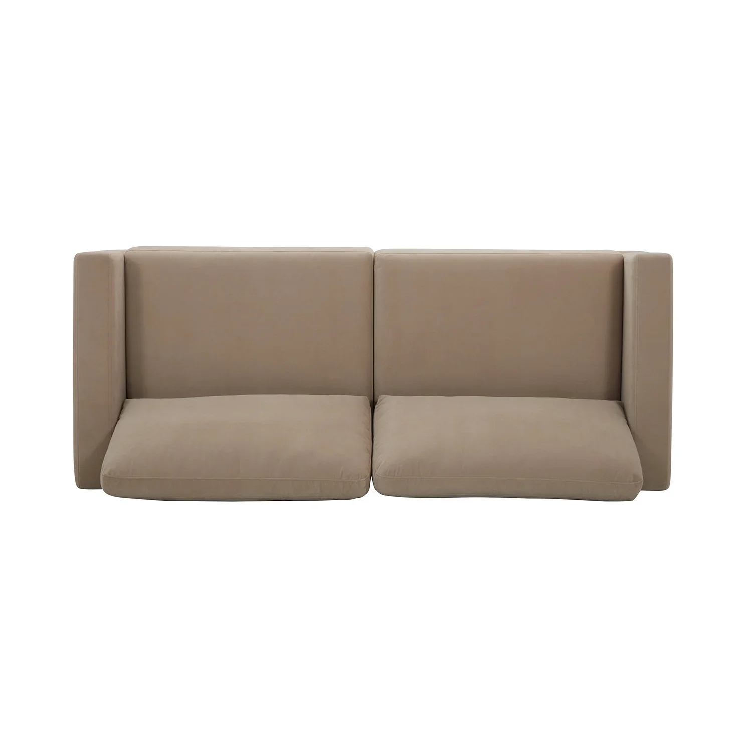 Better Homes & Gardens Springwood Wood Frame 83.46 Couch, Beige Velvet