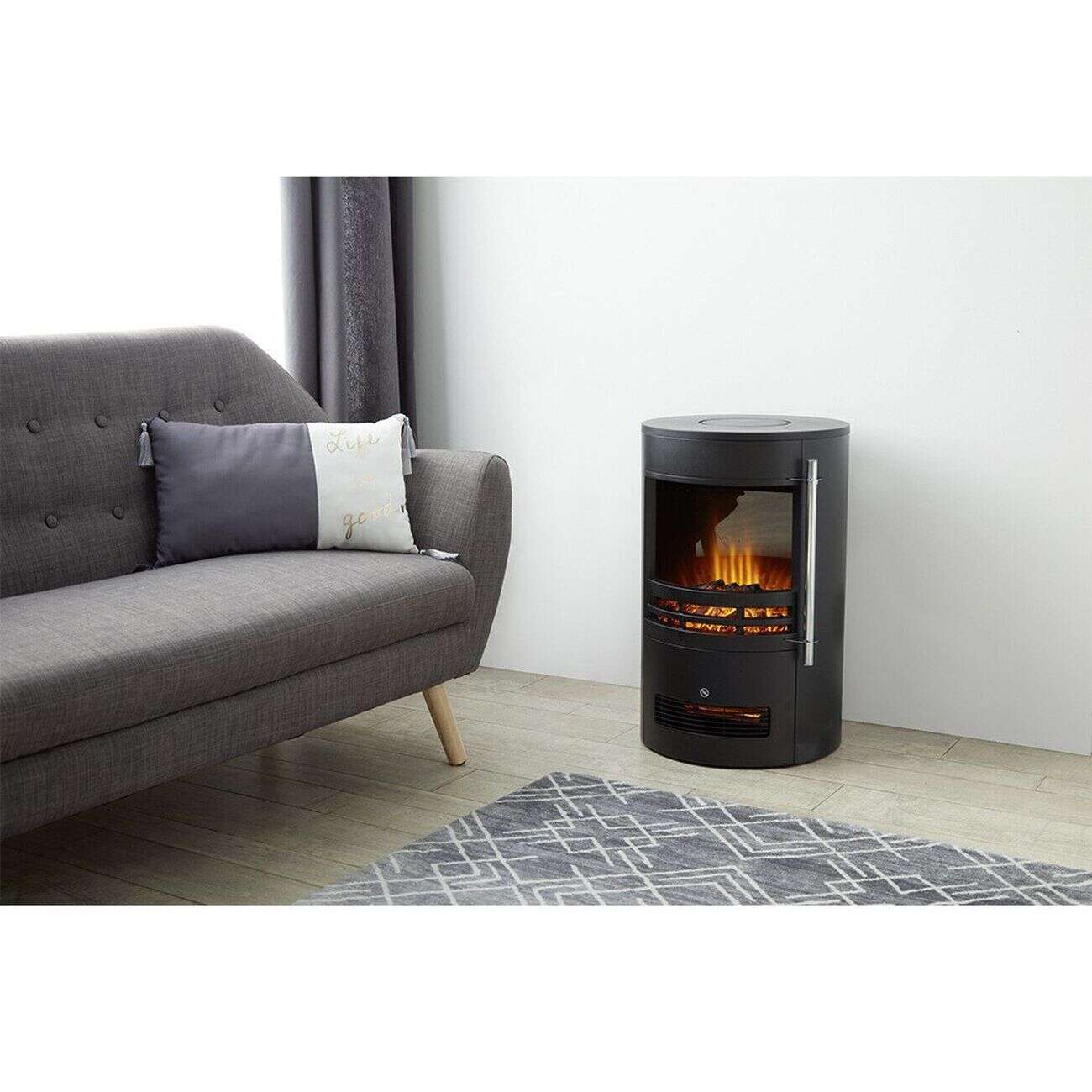 Poêle soufflant 2en1 Homday déco effet flamme