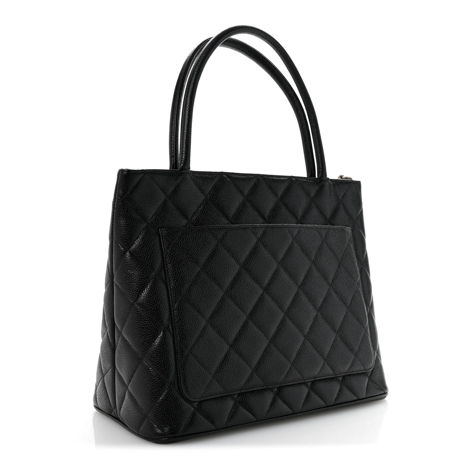 Caviar Quilted Medallion Tote Black