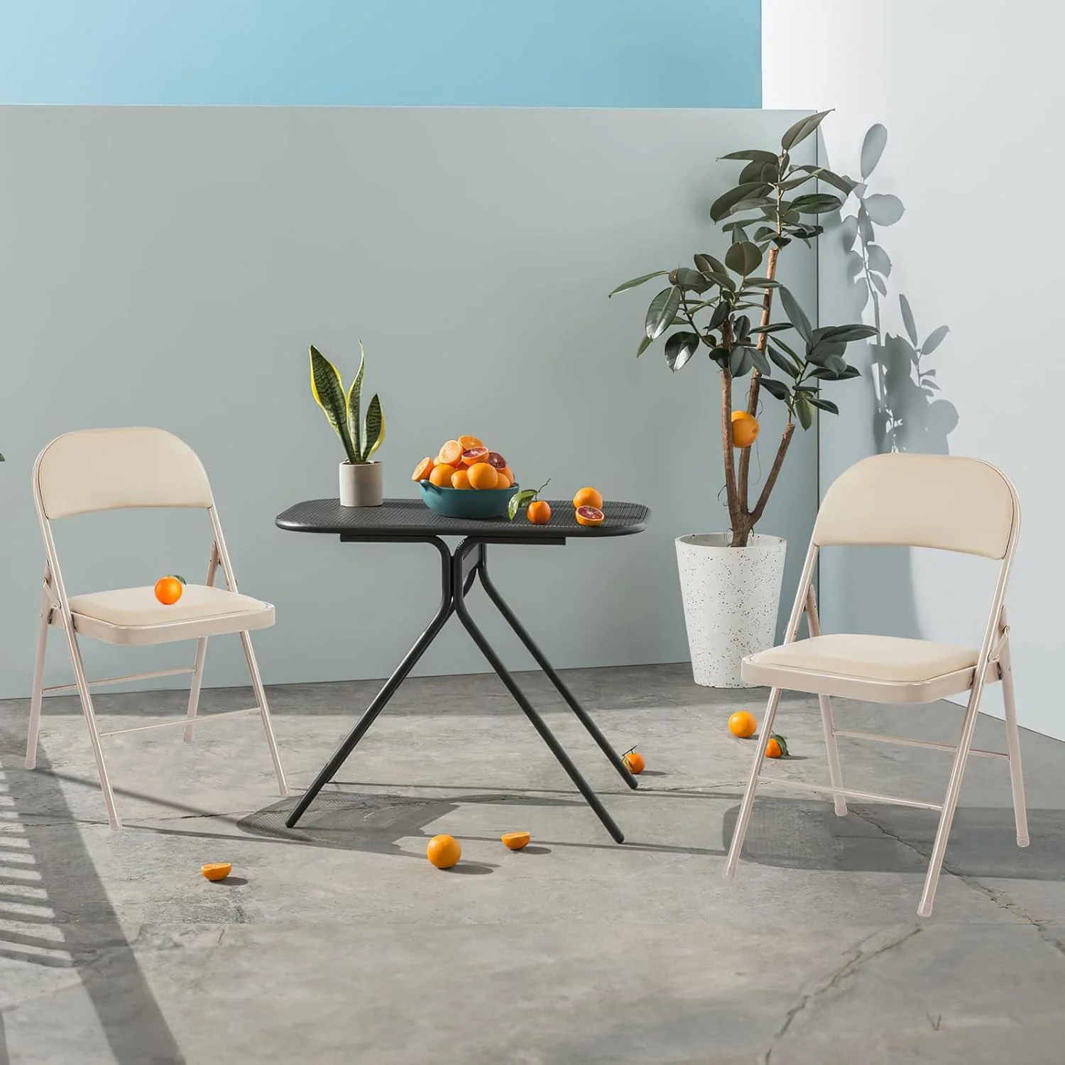 Lot de 12 chaises pliantes Sweetcrispy, chaises pliantes rembourrées en cuir, chaises pliantes robustes en métal
