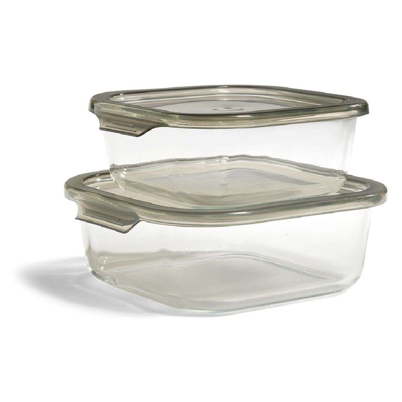 Boîte alimentaire en verre avec couvercle en plastique 1,1L