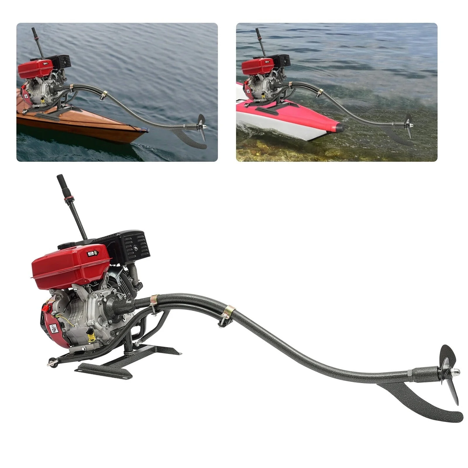 15HP 4 Stroke Outboard Motor, 420CC GB420 Single Cylinder General Gasoline Fishing Boat Engine+Bracket