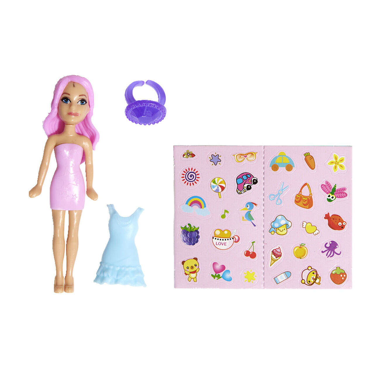 Mini poupée mannequin avec accessoires H28cm (2 modèles)