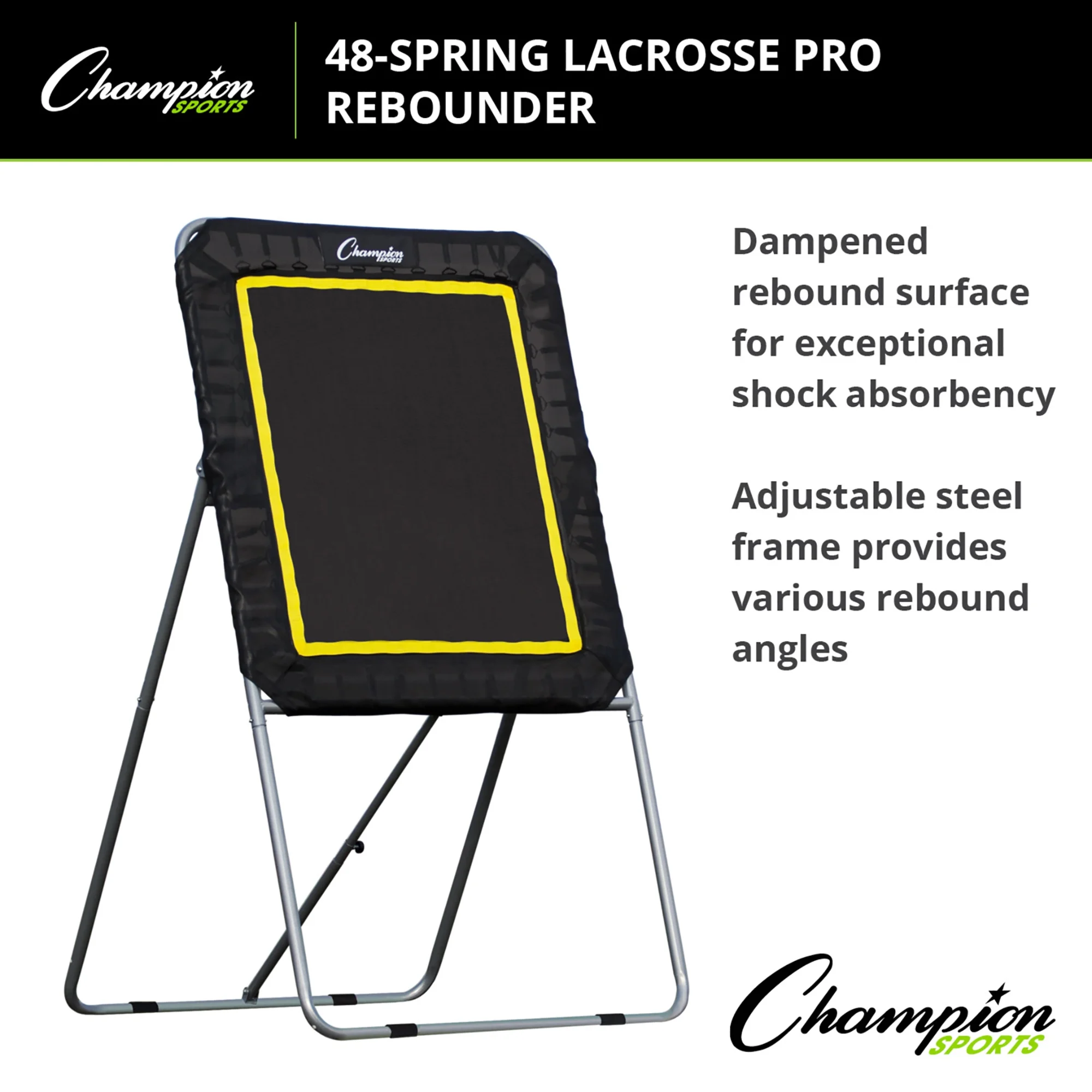 Deluxe Lacrosse Target: Ball Return Bounce Back Net Set for Professional, College and Grade School Training Drills 4' x 3' Rebound Area - Image 2