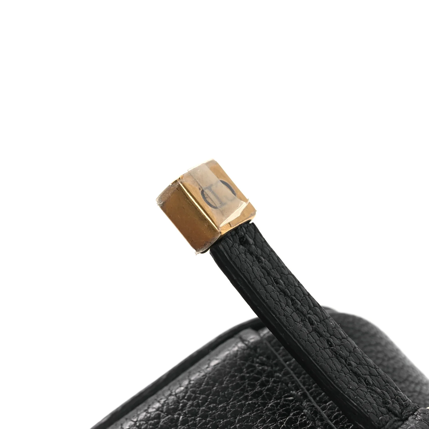 Goatskin Mini Saddle Shoulder Strap Pouch Black