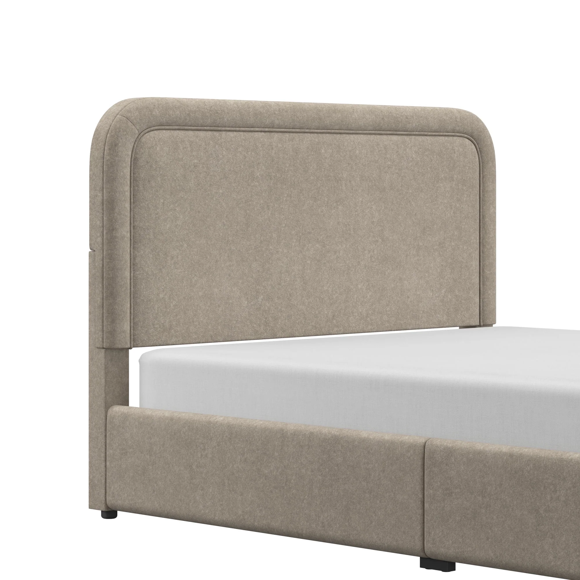 Better Homes & Gardens Juliet King Boucle Platform Bed, Ivory