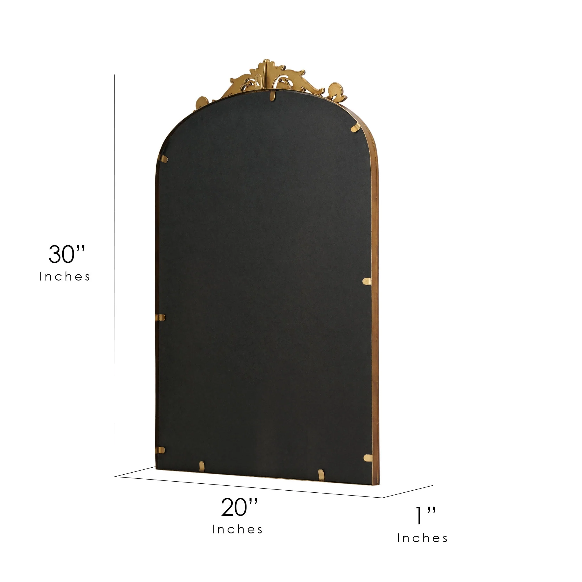 Better Homes Gardens 20" x 30" Arch Metal Wall Mirror Décor in Gold Image 6