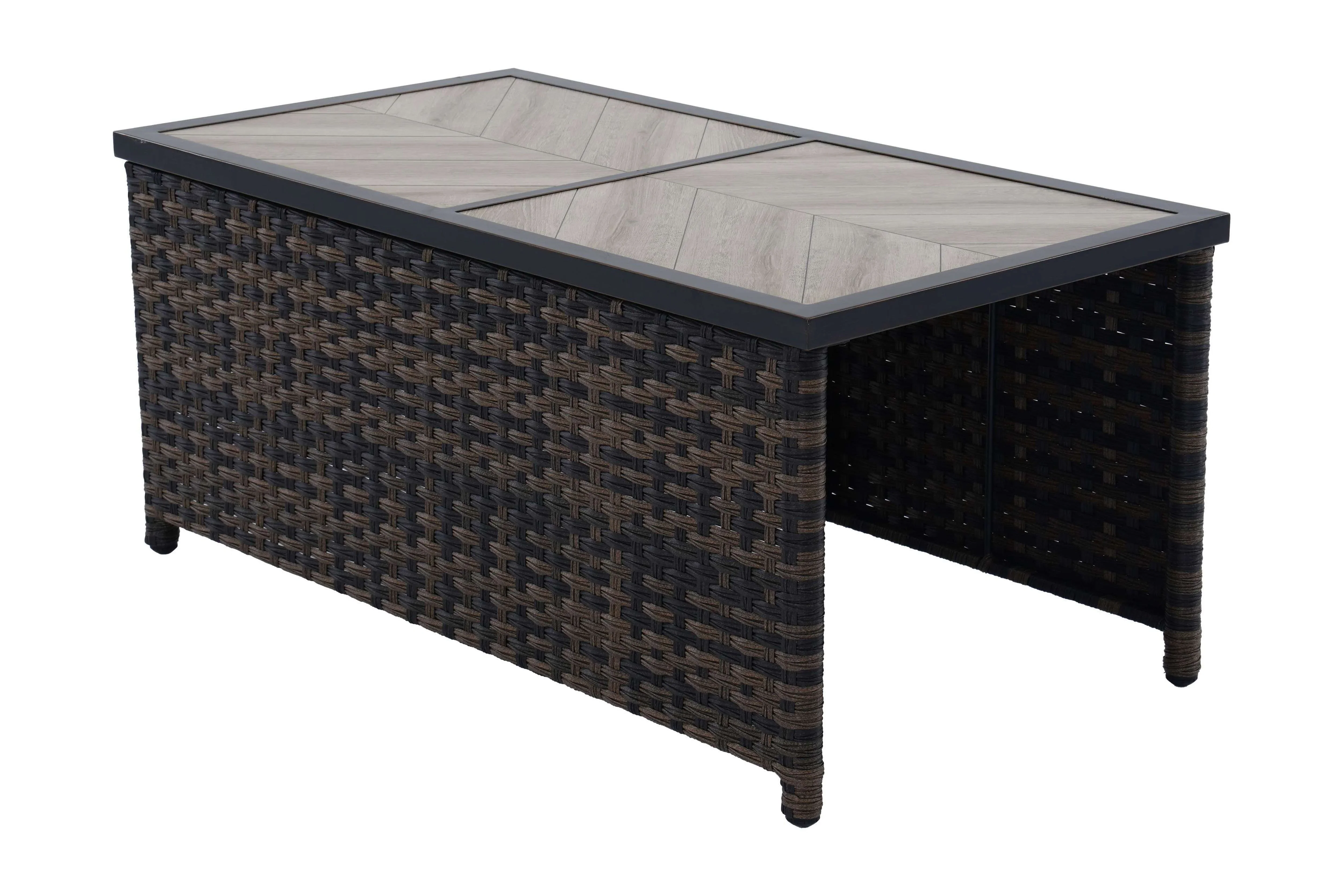 Better Homes & Gardens Rockport Ceramic Tile Outdoor Coffee Table, Brown