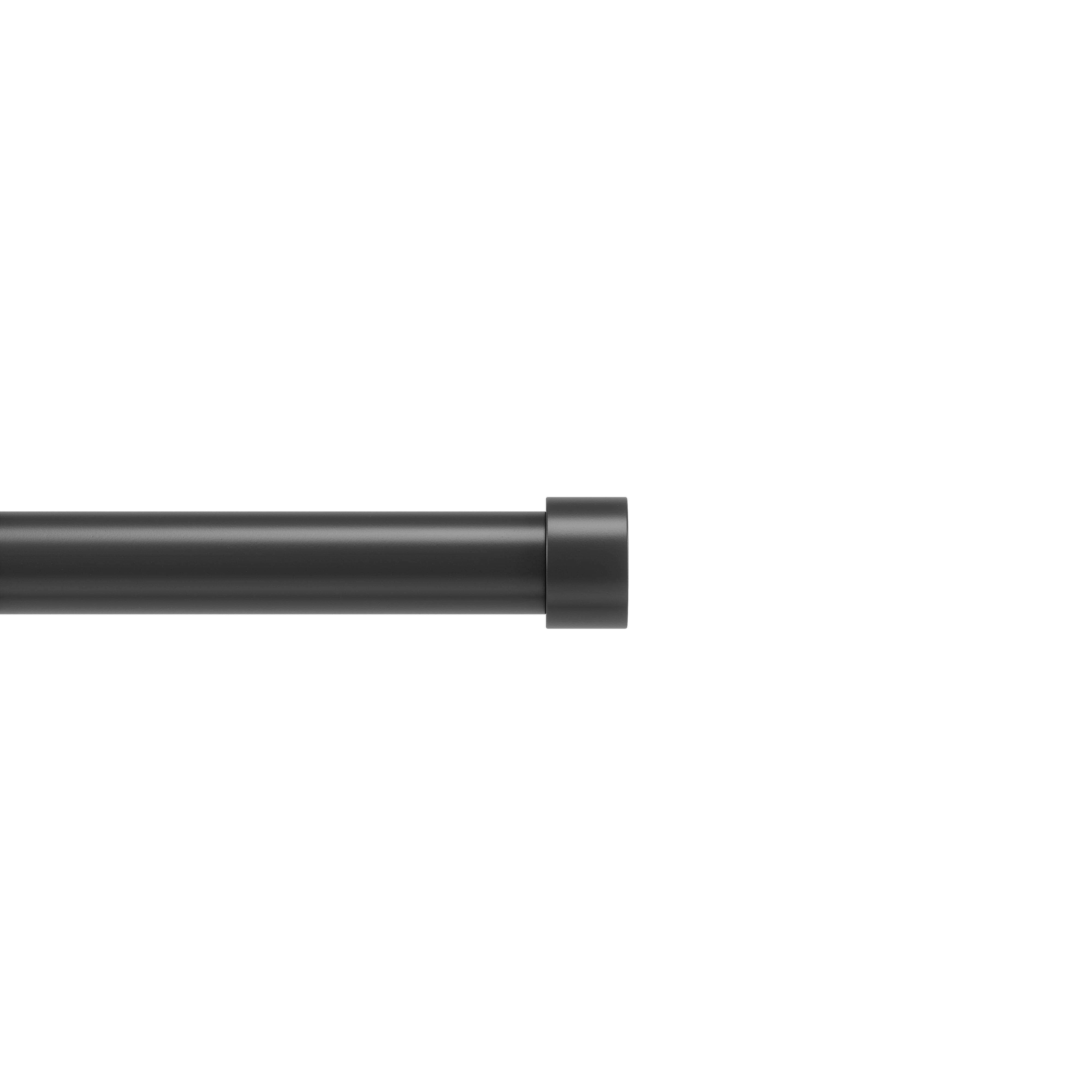 Umbra Cappa Brushed Black Curtain Rod 66 in. L x 120 in. L