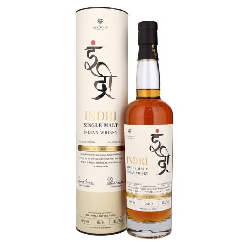 Indri Trini Three Wood Indian Single Malt   750ML