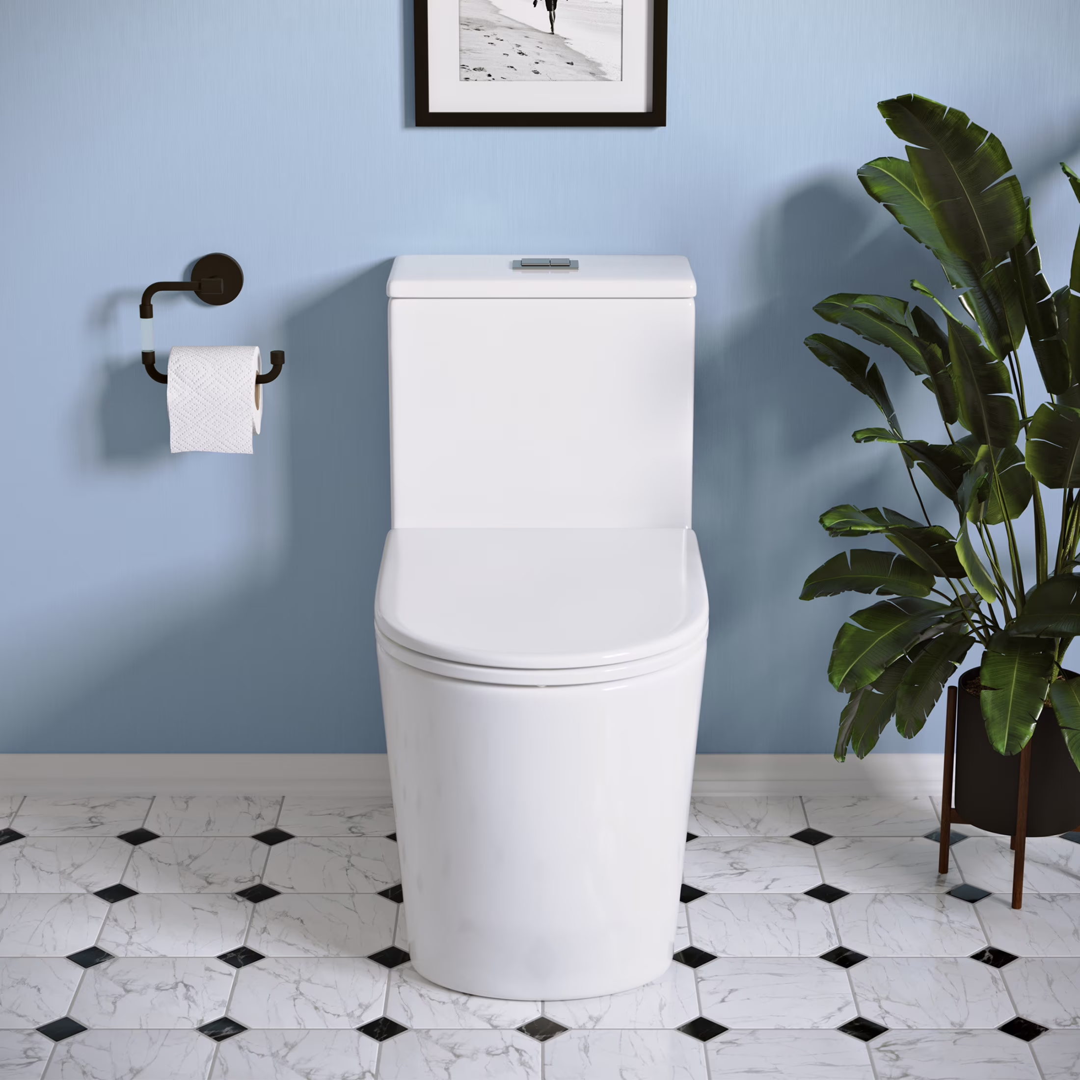 Liberte One-Piece Elongated Toilet Dual-Flush 1.1/1.6 gpf(White)