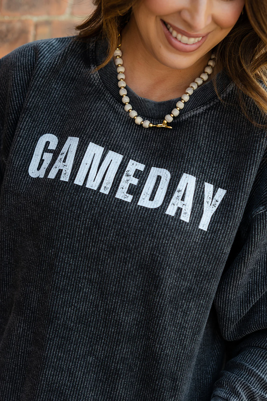 Gameday Ribbed Graphic Crewneck