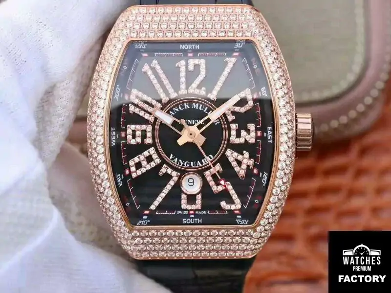 Franck Muller Vanguard 18K Rose Gold V45.SC.DT.D.NBR.CD.5N.NR Black Dial
