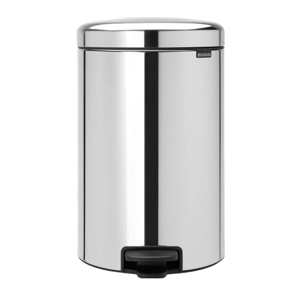 NewIcon pedalbøtte 20L blankt stål