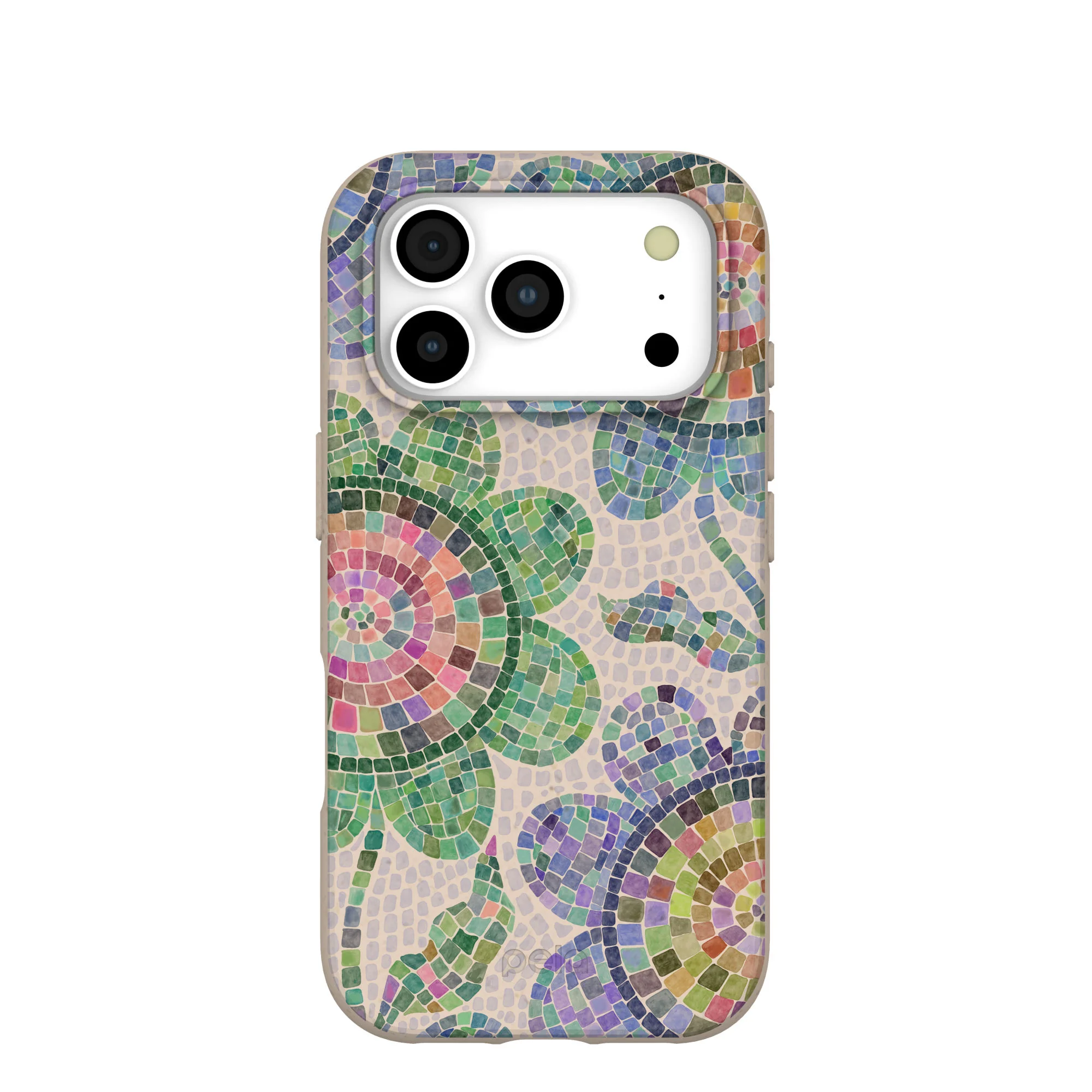 Seashell Floral Mosaic iPhone 17 Pro Case