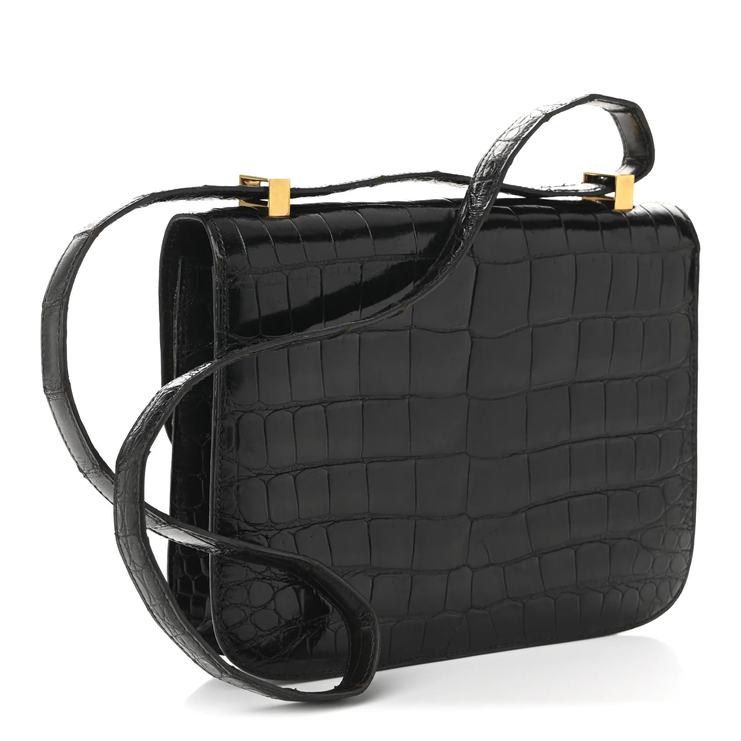 Shiny Caiman Crocodile Constance 23 Black