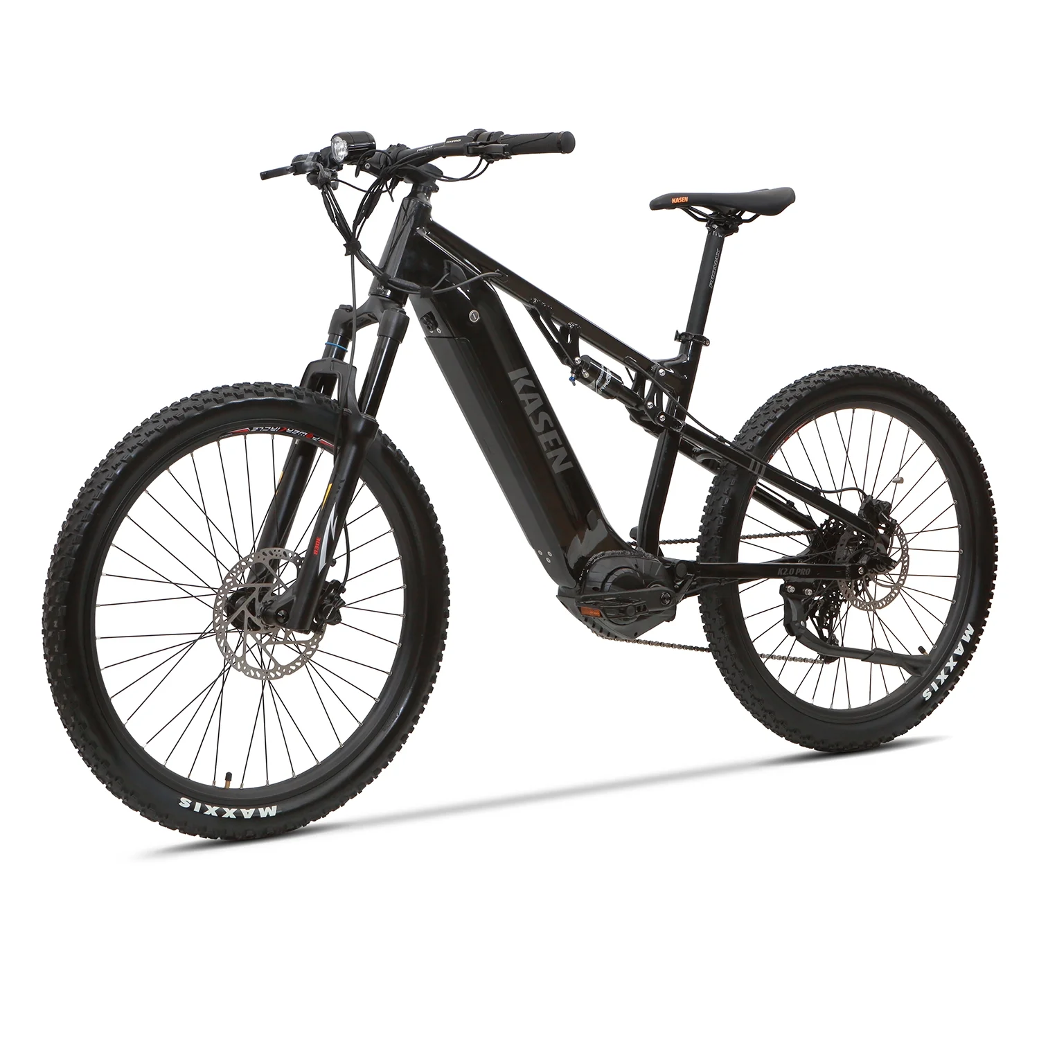 Electric Mountain Bike Mid-driven 500w 48v 15ah Full Suspension Throttle and Pedal Assist(Black) - Image 5