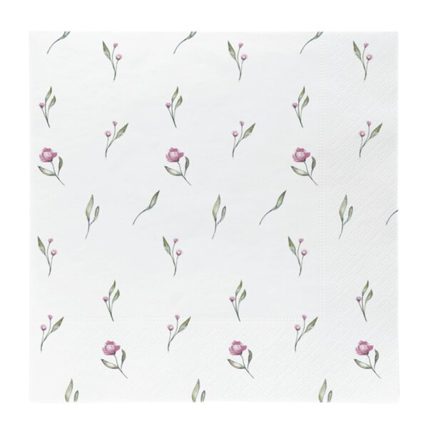 Lunsjserviett 33x33 cm 20 stk sommerblomst