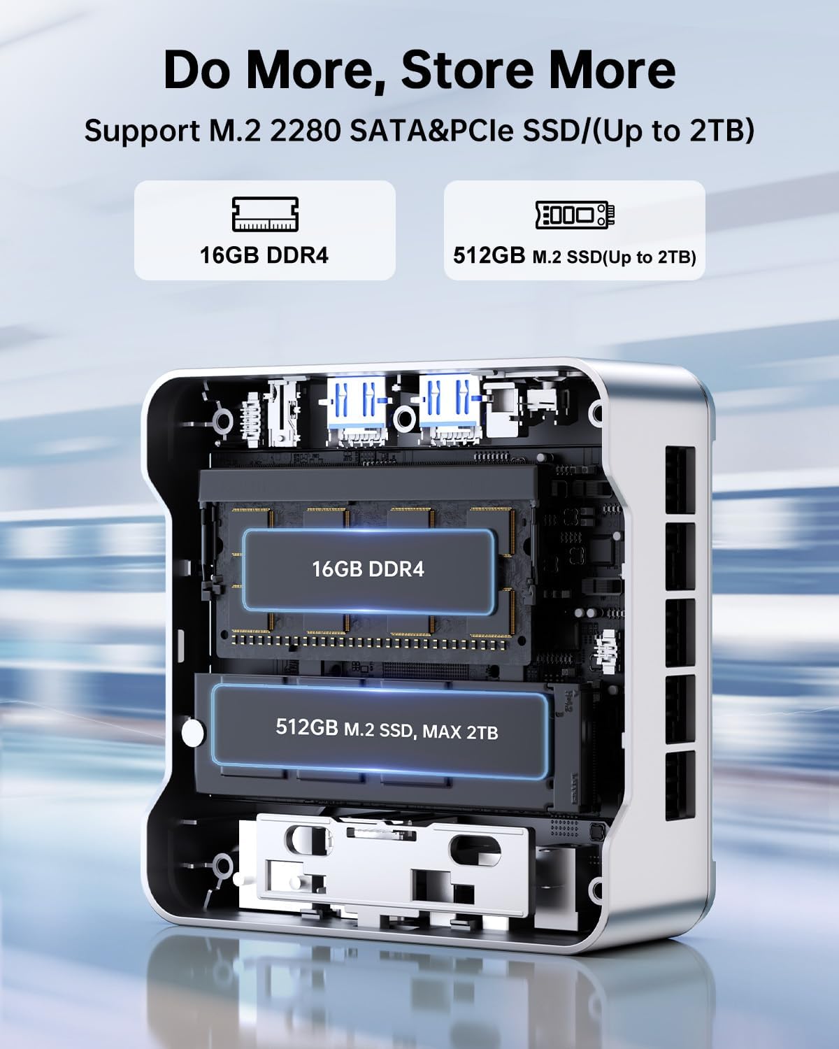 KAMRUI Essenx E2 N150 Micro PC  16GB DDR4 512GB SSD Small Computers  Twin Lake-N N150 PC(Beat N100/N95  up to 3.6GHz) PC Gigabit Dual 4K WiFi BT Office/Home/Business