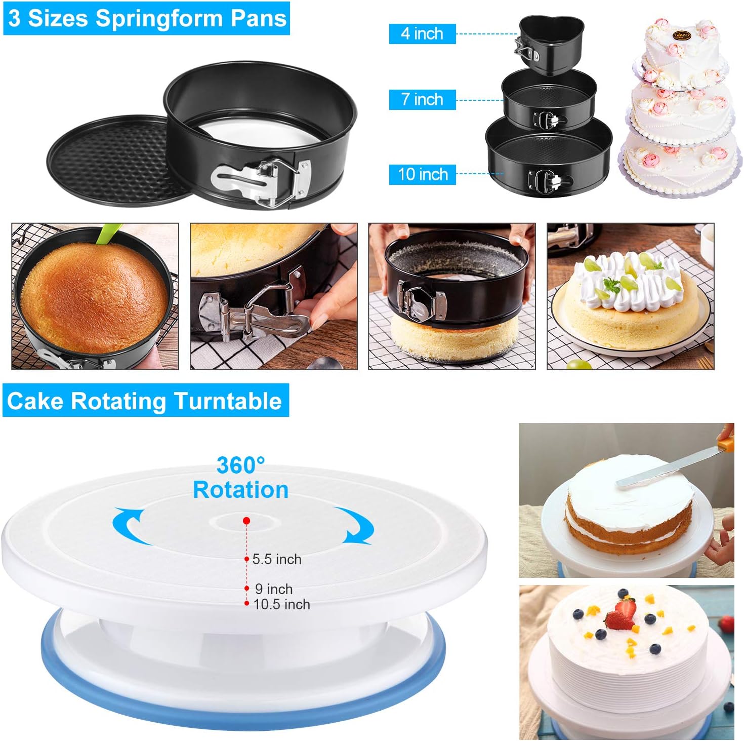 Cake Decorating Supplies, 493 PCS Cake Decorating Kit Cake Pans