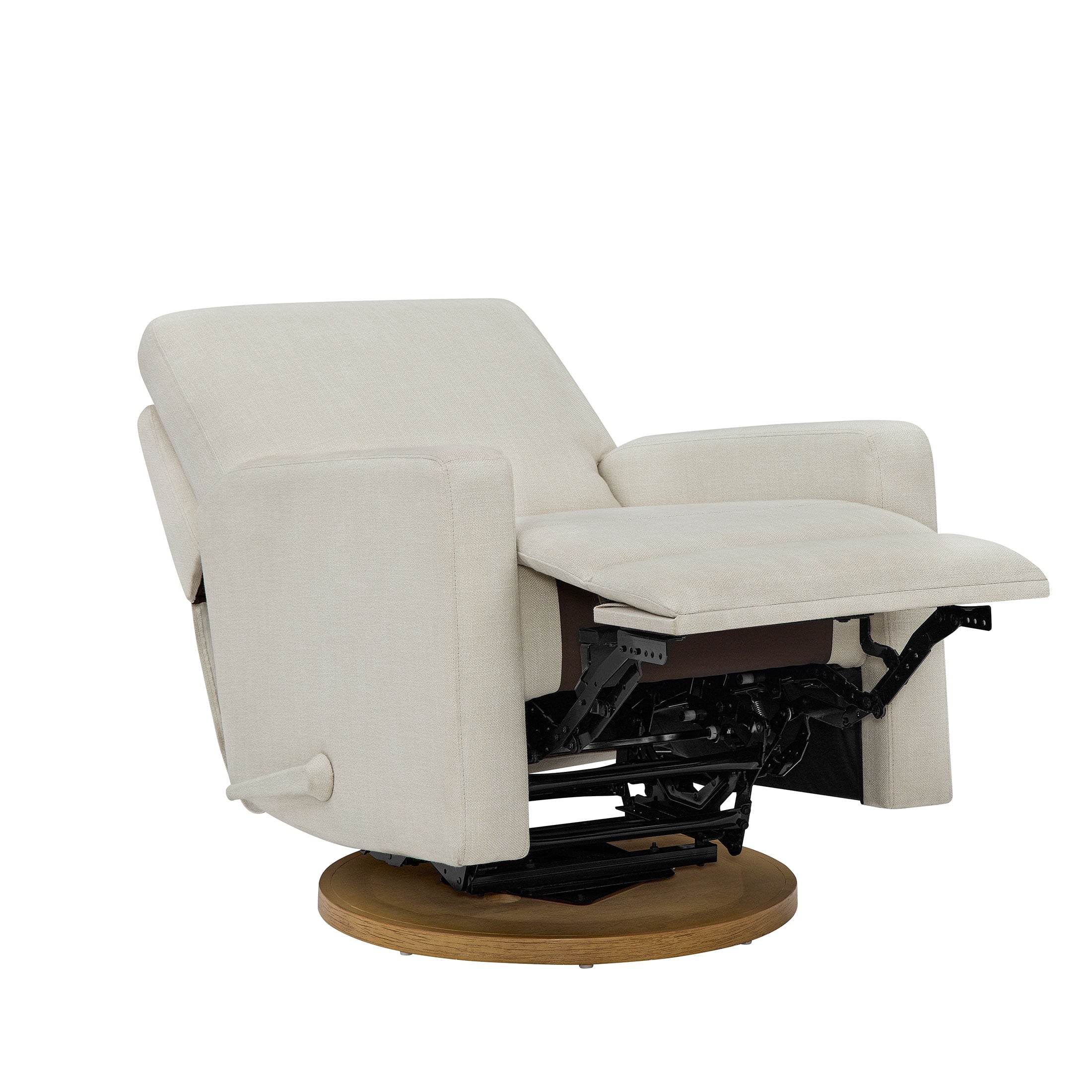 Better Homes & Gardens Modern Farmhouse Glider Recliner, Taupe Faux Leather