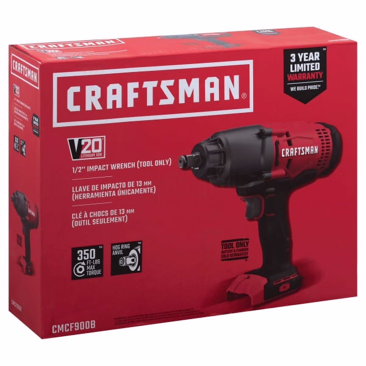 V20 Cordless Impact Wrench, 1/2 inch, Bare Tool Only (CMCF900B)