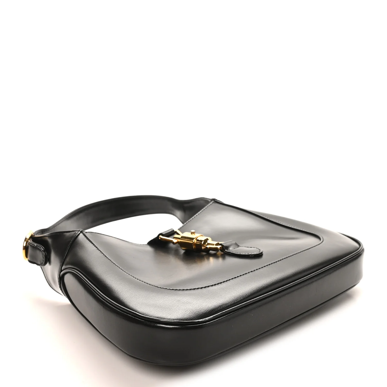 Boarded Dyana Lux Calfskin Small Jackie 1961 Hobo Black
