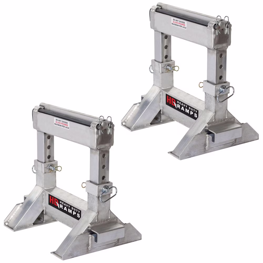 Pair of Heavy Duty Lower Step Deck Ramp Support Stands(25.5 x 18 x 18)
