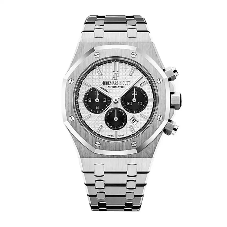 [Super Clone]Audemars piguet Royal Oak Selfwinding 41MM Chronograph Silver Watch