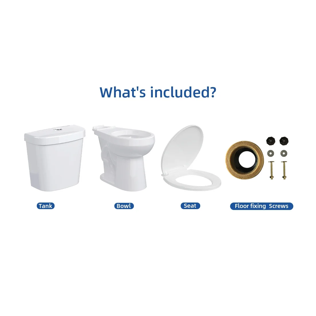 21" Toilet, Two-Piece Toilet, ADA Toilet with Dual Flush, Elongated Toilets for Bathrooms with Soft Close Seat, Universal Height with 1.28 Siphonic Flush Cotton White(21"High-Elongated/Top Switch) - Image 6