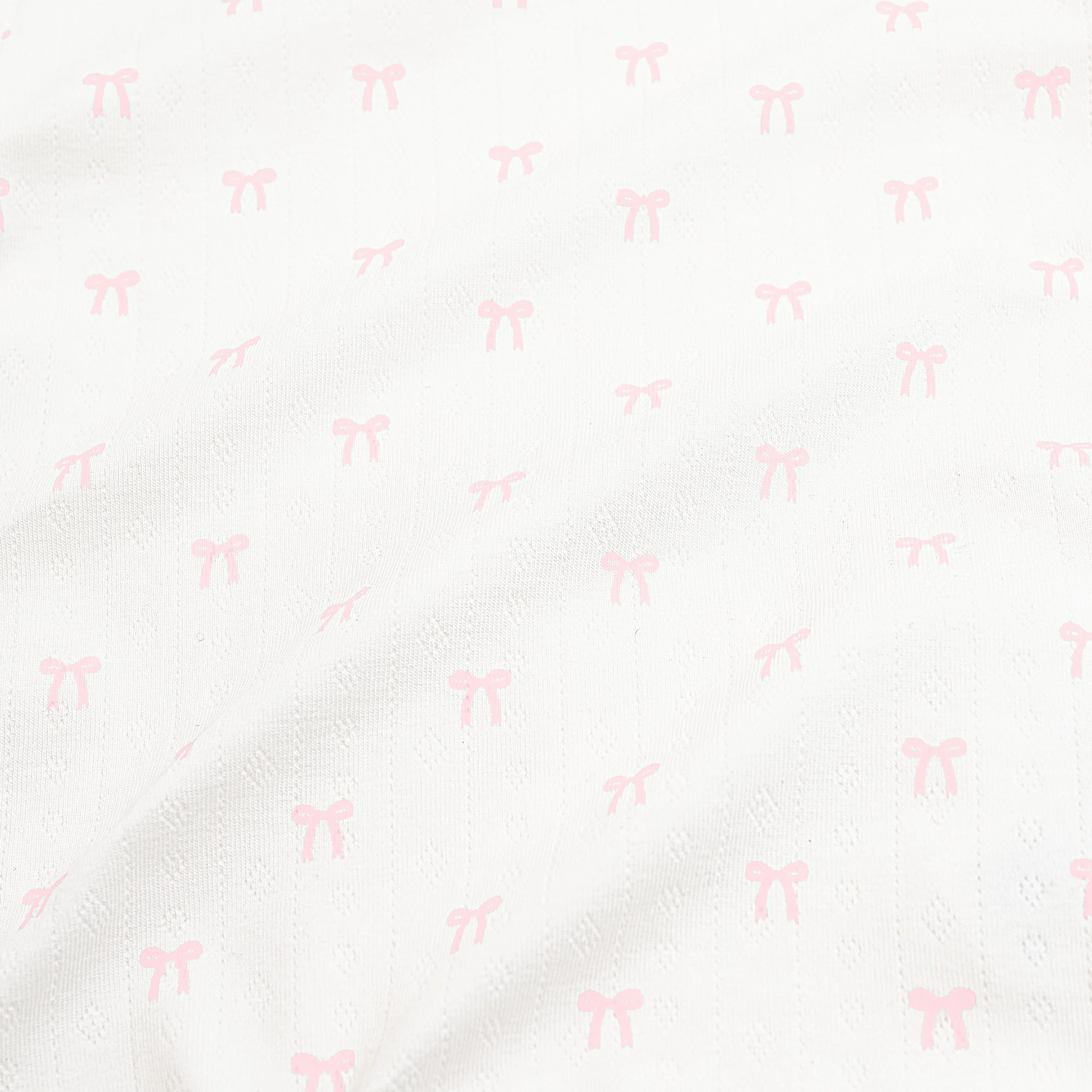 Pointelle Take Me Home Set with Cap in Sweet Pink Bow
