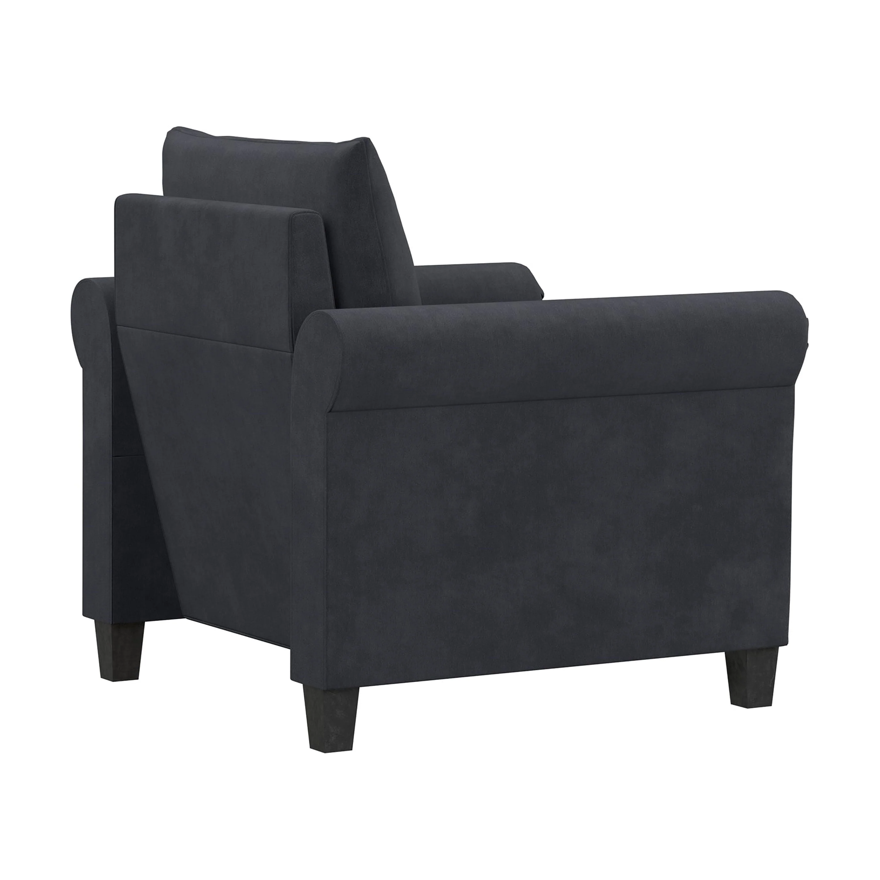 Fallon Armchair with Nail Head Trim, Gray Fabric Image 5