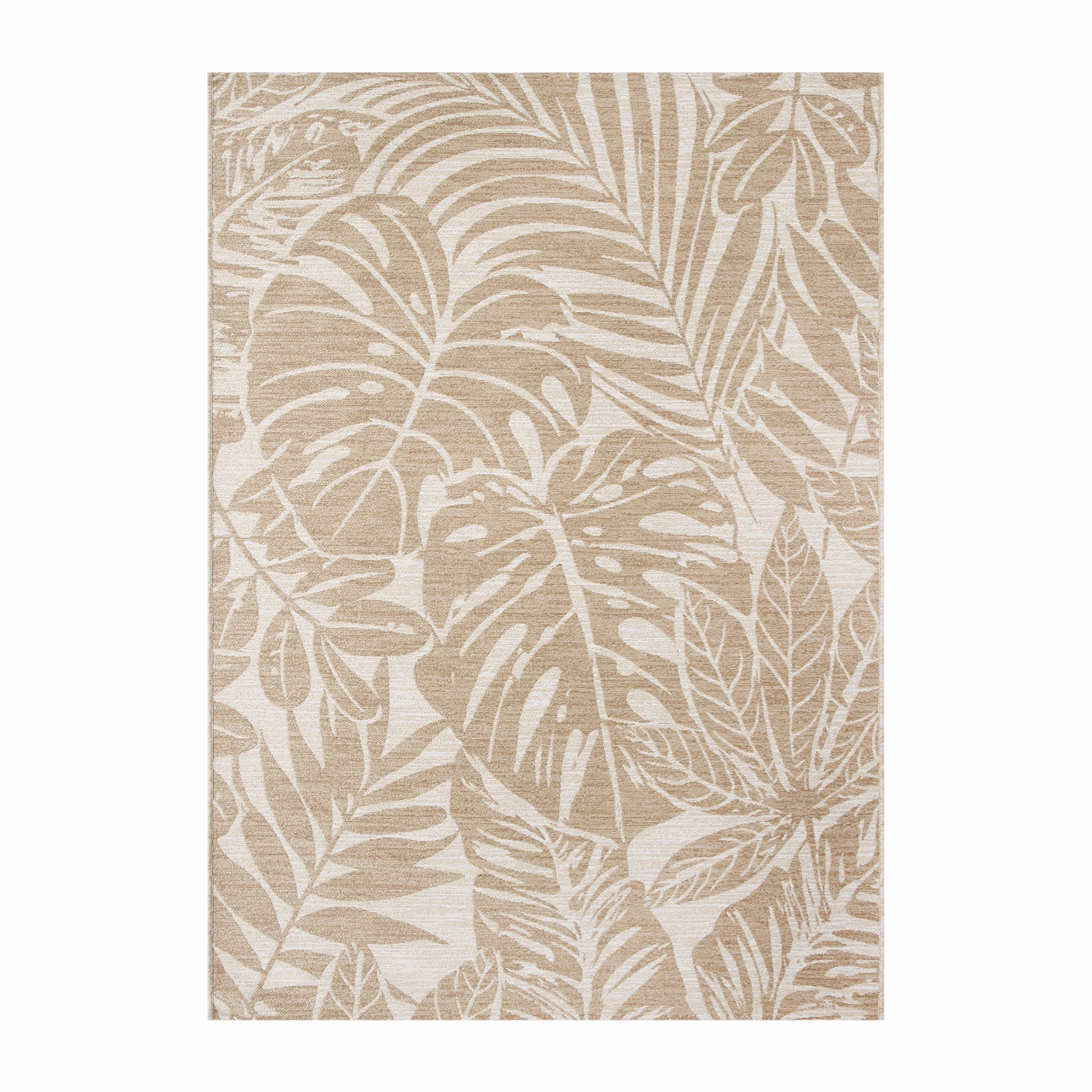 Better Homes & Gardens Neutral Palm Outdoor Rug, 9' x 12'