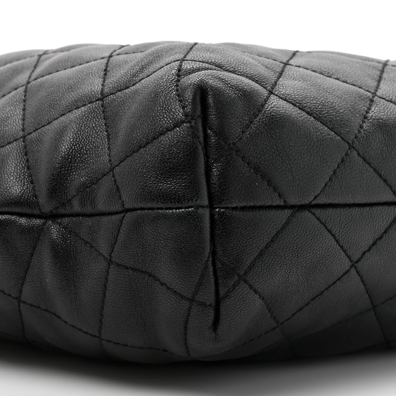 Lambskin Quilted Maxi Icare Shopping Tote Black