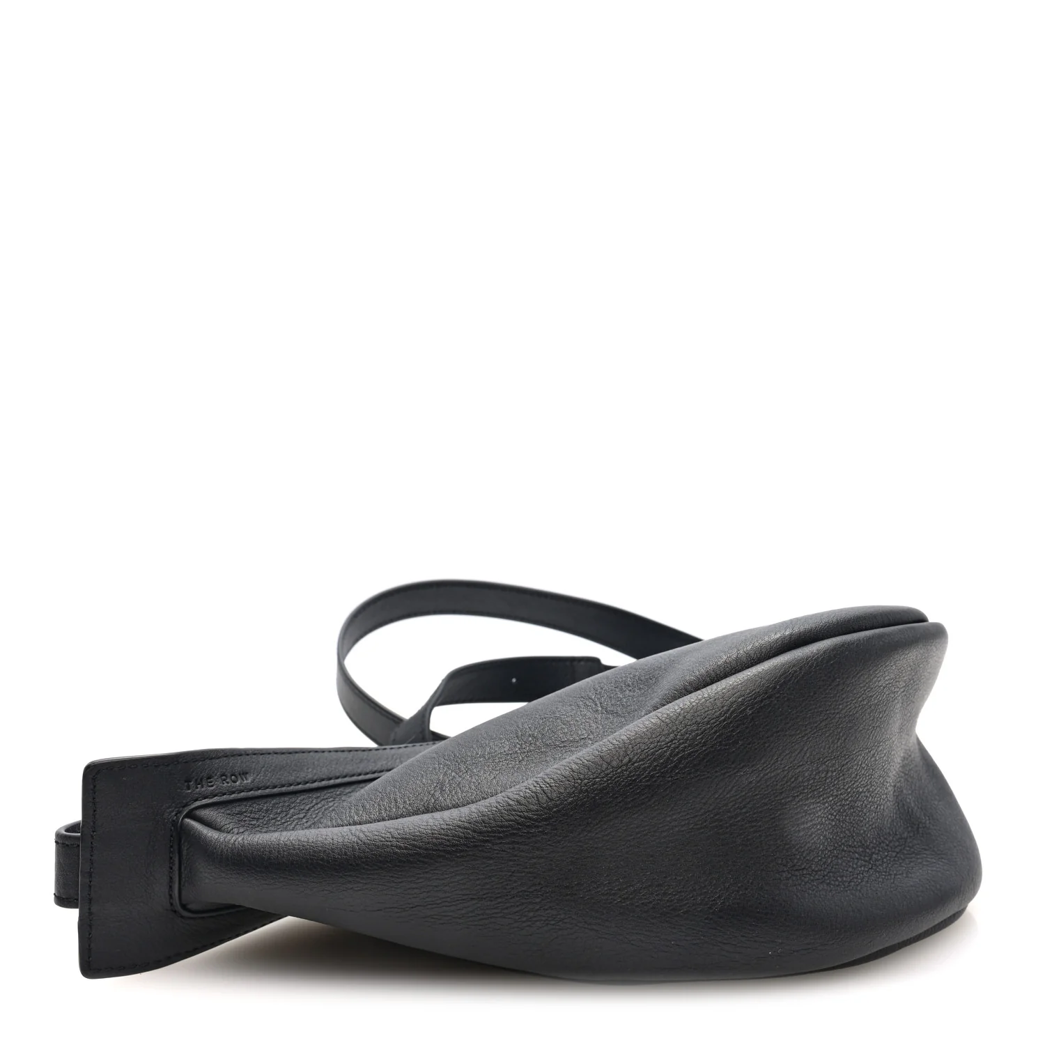 Grained Calfskin Small Slouchy Banana Bag Black