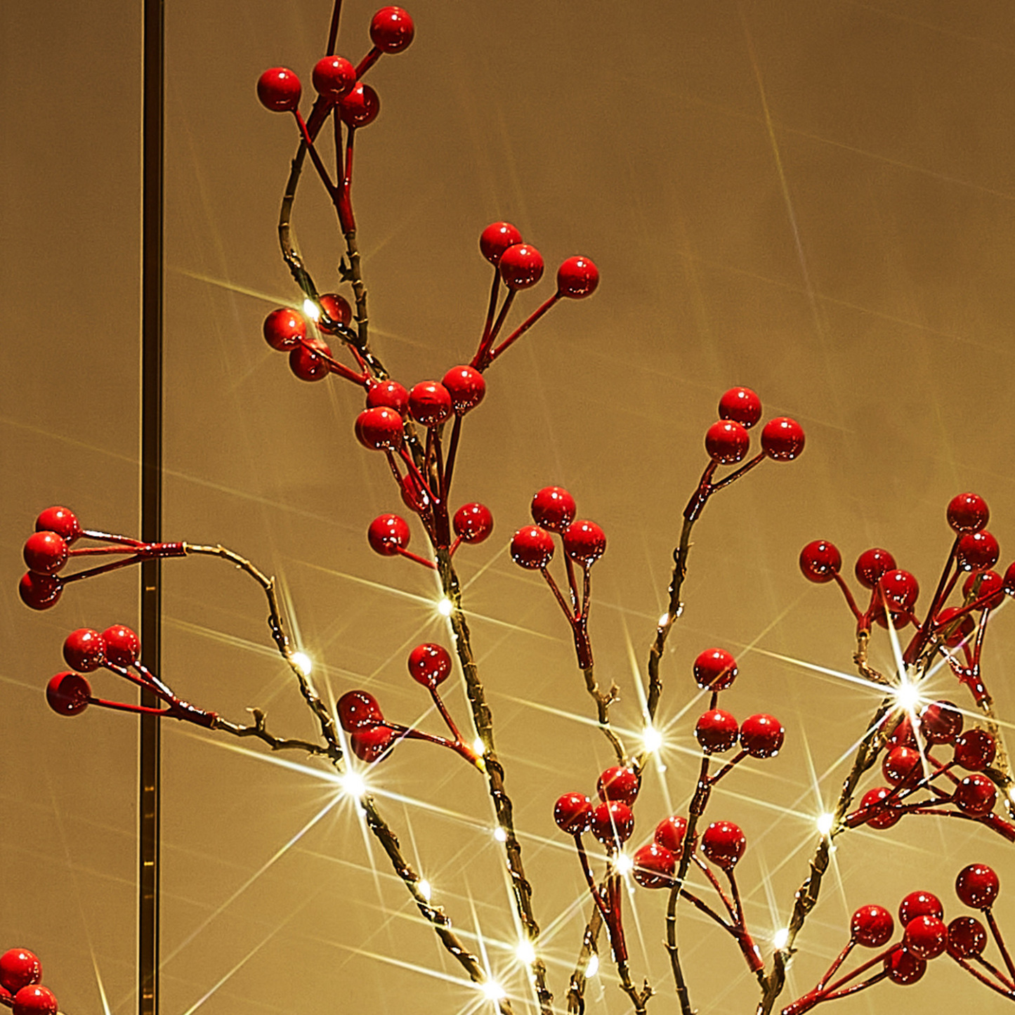 🎄2025 Christmas On Sale✨Set of 2 Pre-lit Faux Berry Branches with 80 LED Fairy Lights & Timer