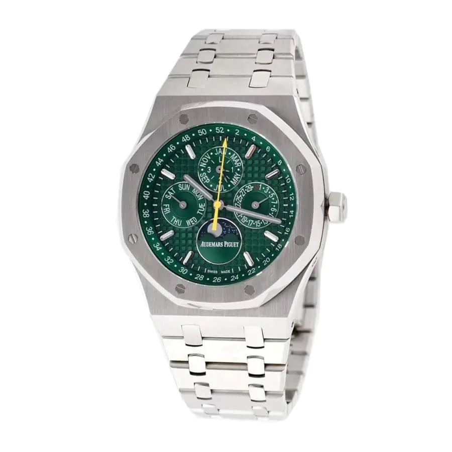[Super Clone]Audemars piguet Royal Oak Perpetual Calendar Green Dial Watch 41MM