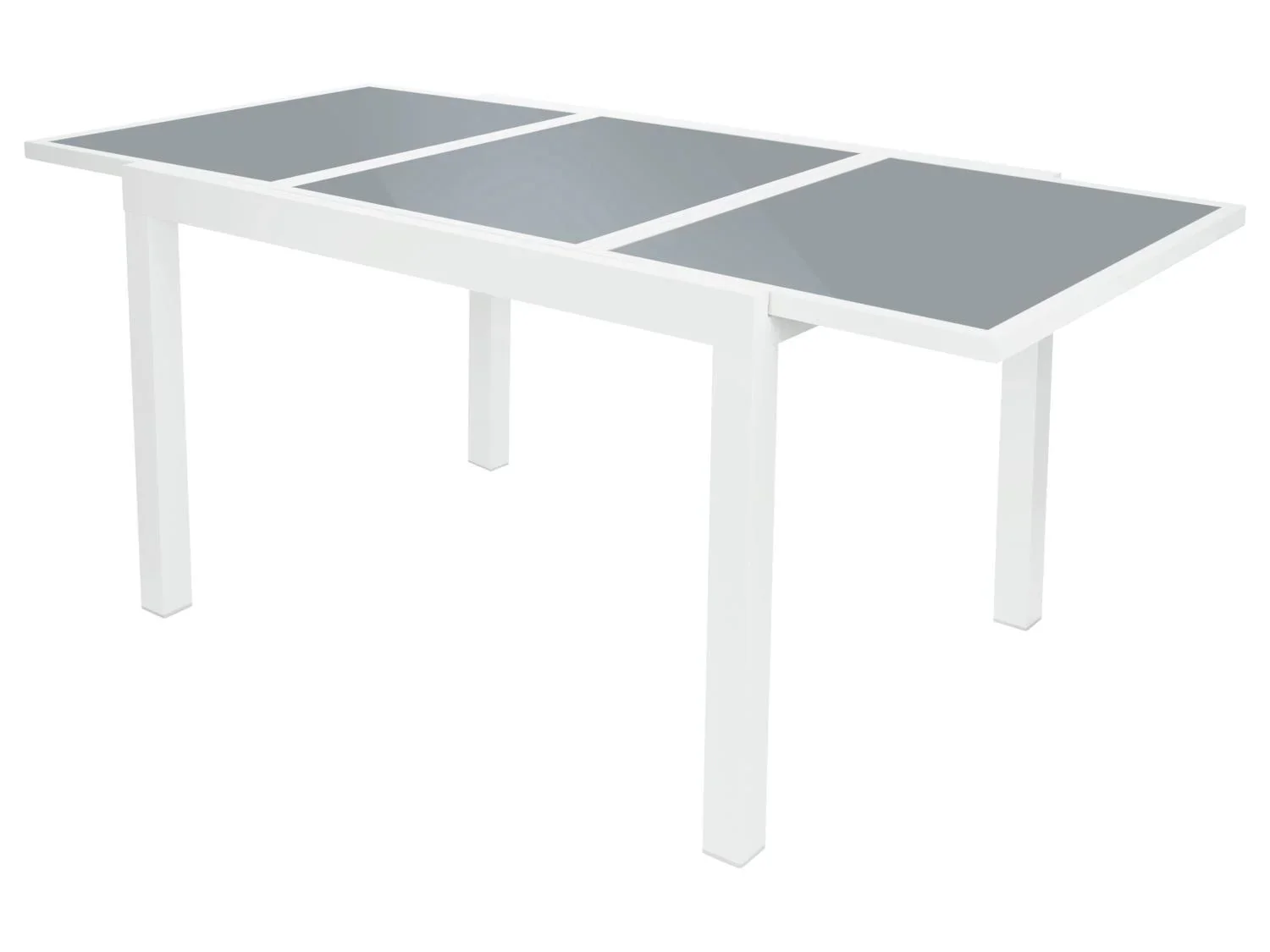 LIVARNO home Ensemble en alu  Houston , 5 pices - table extensible & 4 fauteuils pliants, blanc