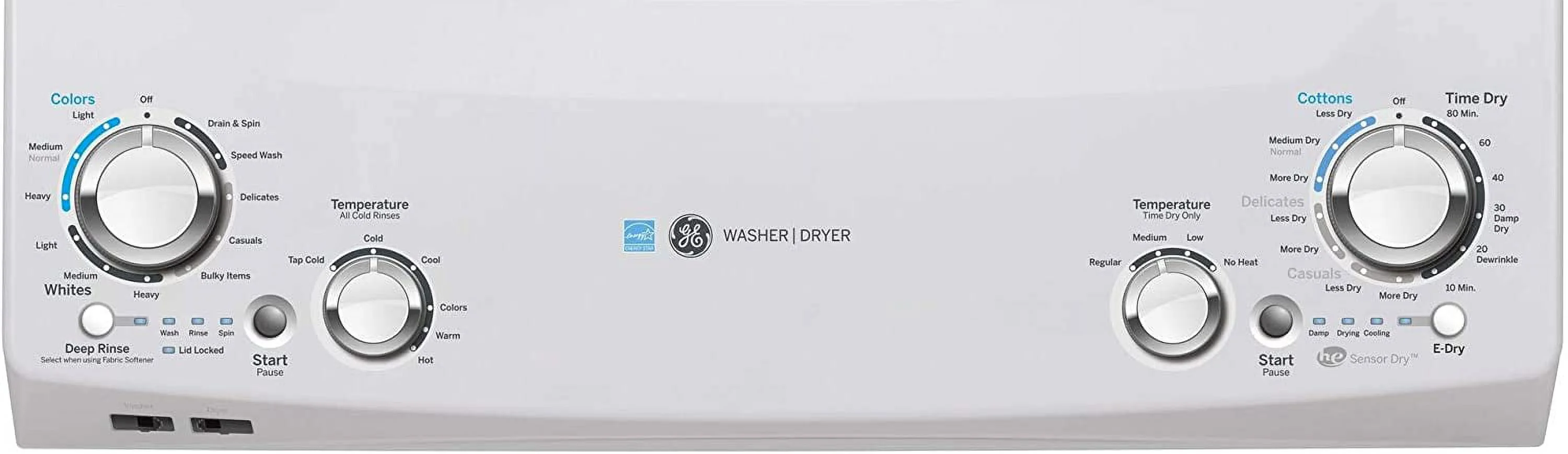 GE Unitized Spacemaker(R) ENERGY STAR(R) 3.9 Cu. Ft. Capacity Washer with Stainless Steel Basket and 5.9 Electric Dryer - GUD27EESNWW