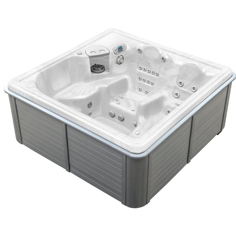 Thermospas 4 personnes - Spa carré en acrylique 42 pouces avec ozonateur