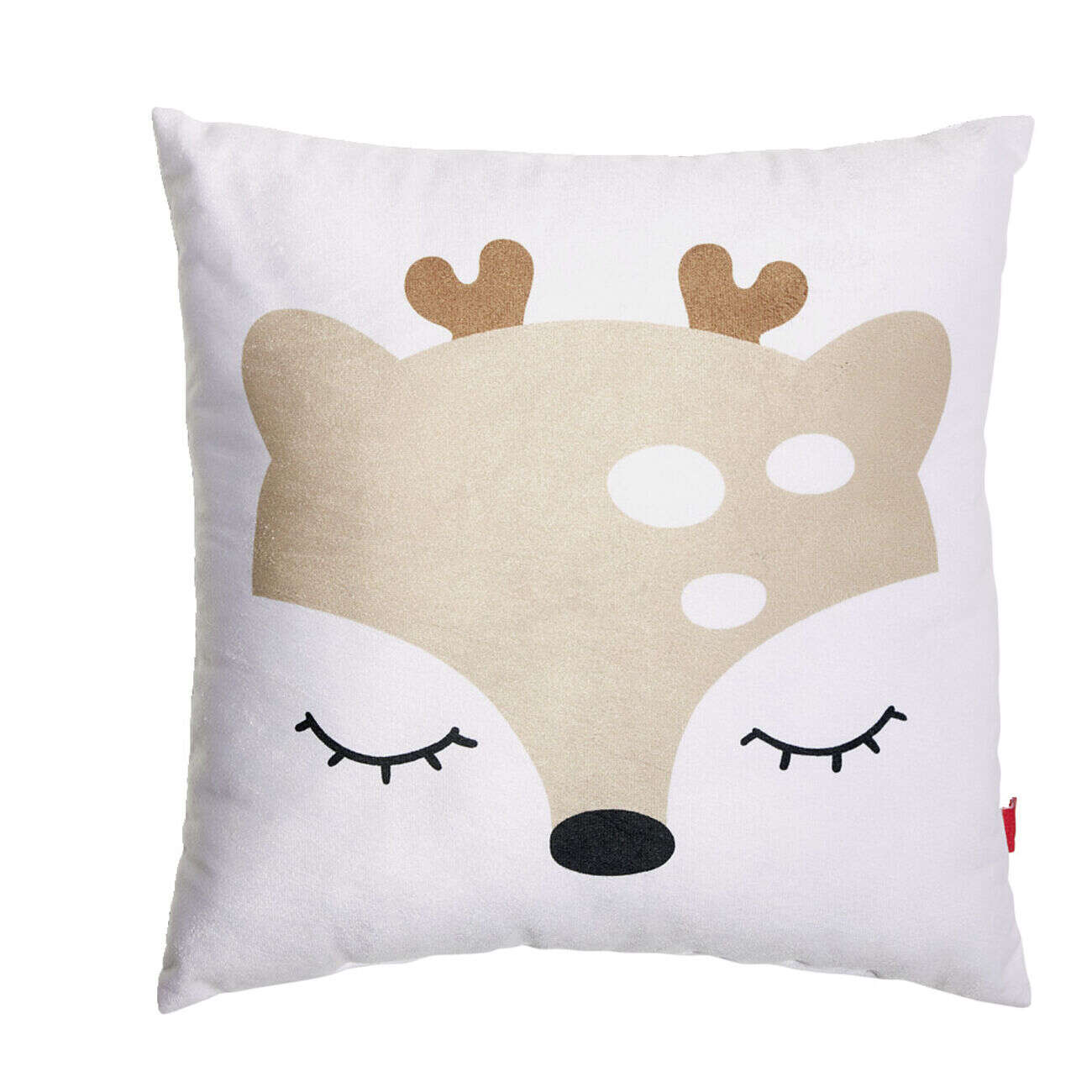 Coussin carré motif renard ou biche 30x30cm
