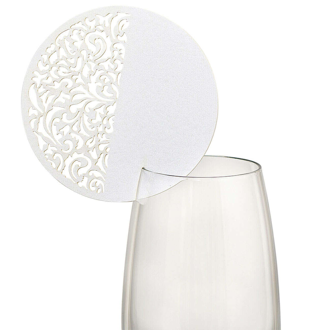 Marque place rond effet dentelle x 6