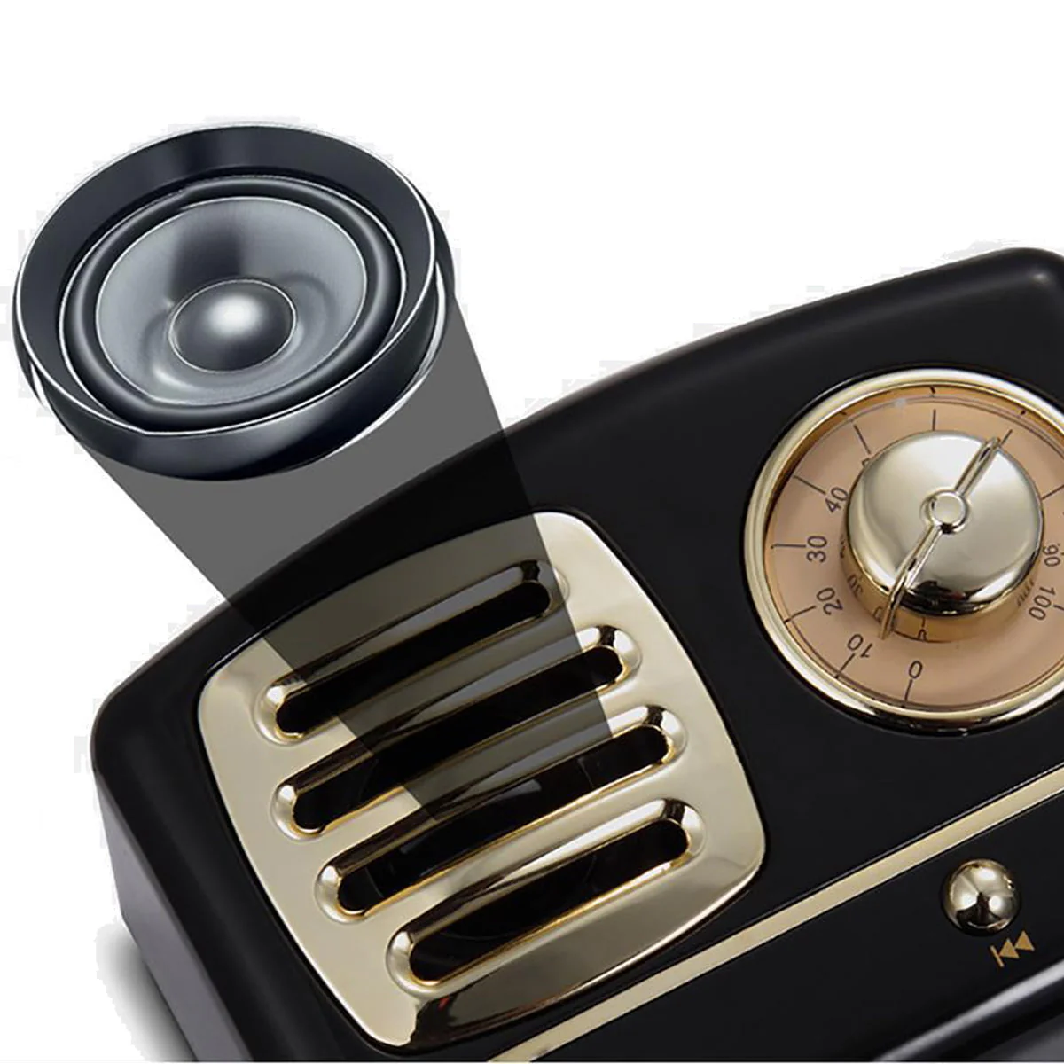 80s Style Retro Vintage Mini Bluetooth Speaker | Small and Easy to Carry White Image 4