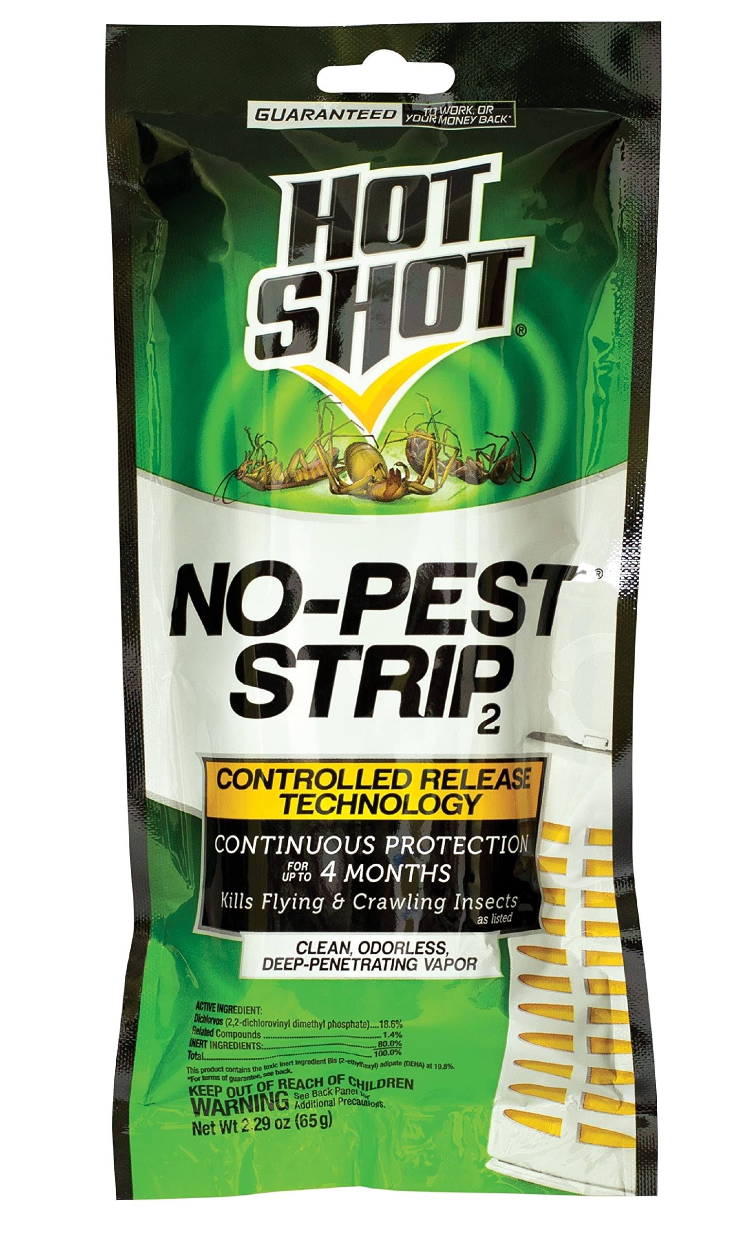 Hot Shot No-Pest Strip 2, Clean, Odorless, Deep-penetrating Vapor - 2.29 oz