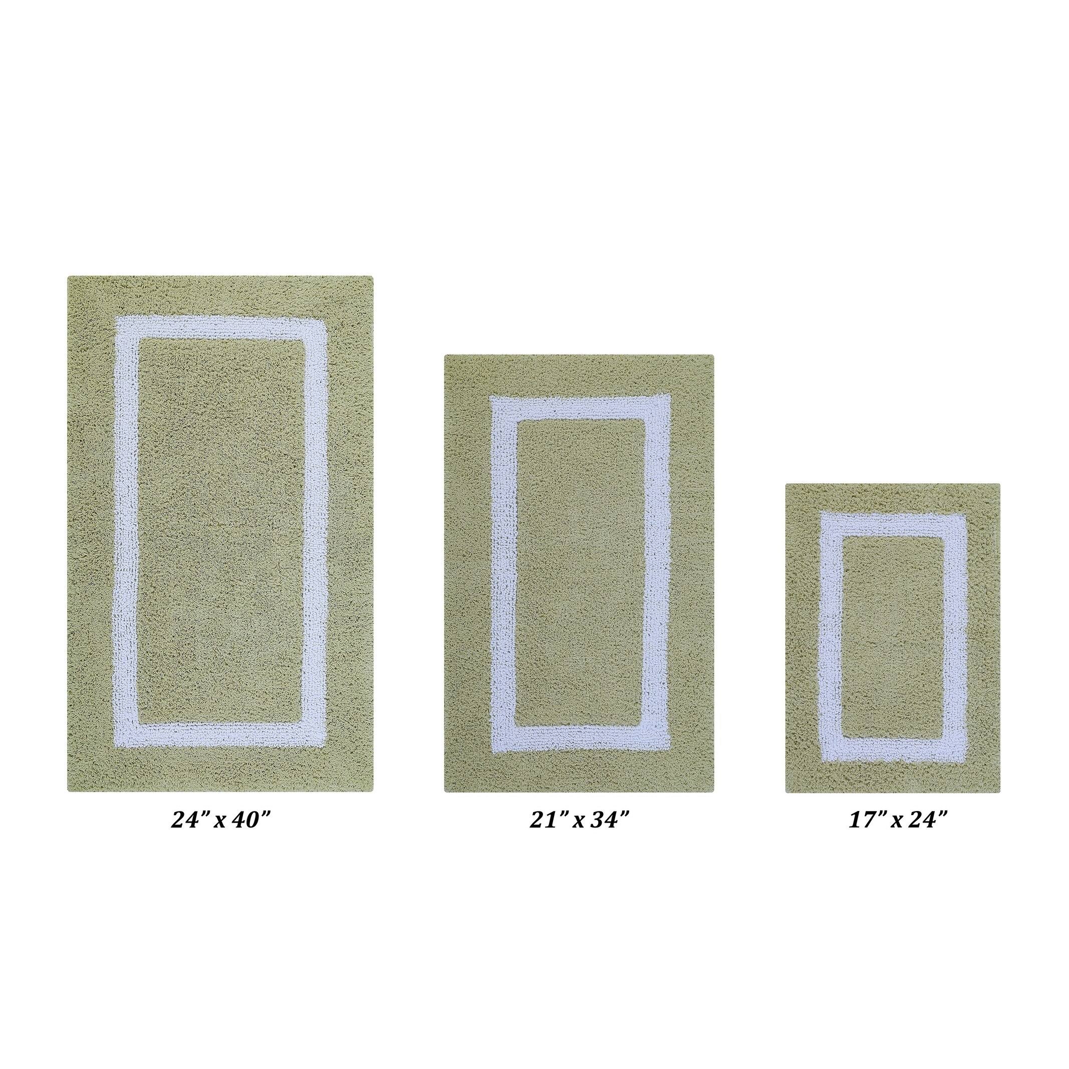 Better Trends Hotel Reversible 100% Cotton Bath Rug 3 Piece Set