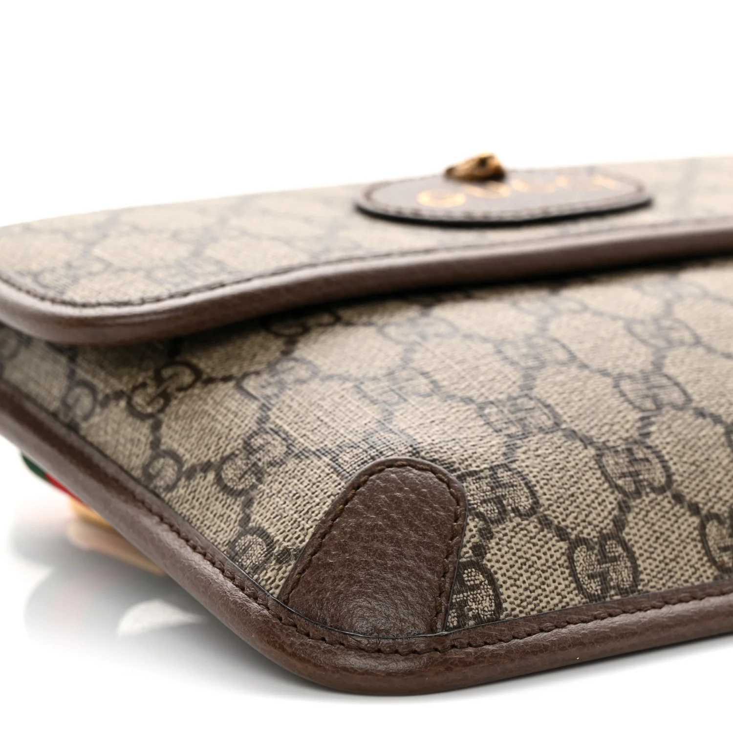 GG Supreme Monogram Neo Vintage Web Belt Bag Brown