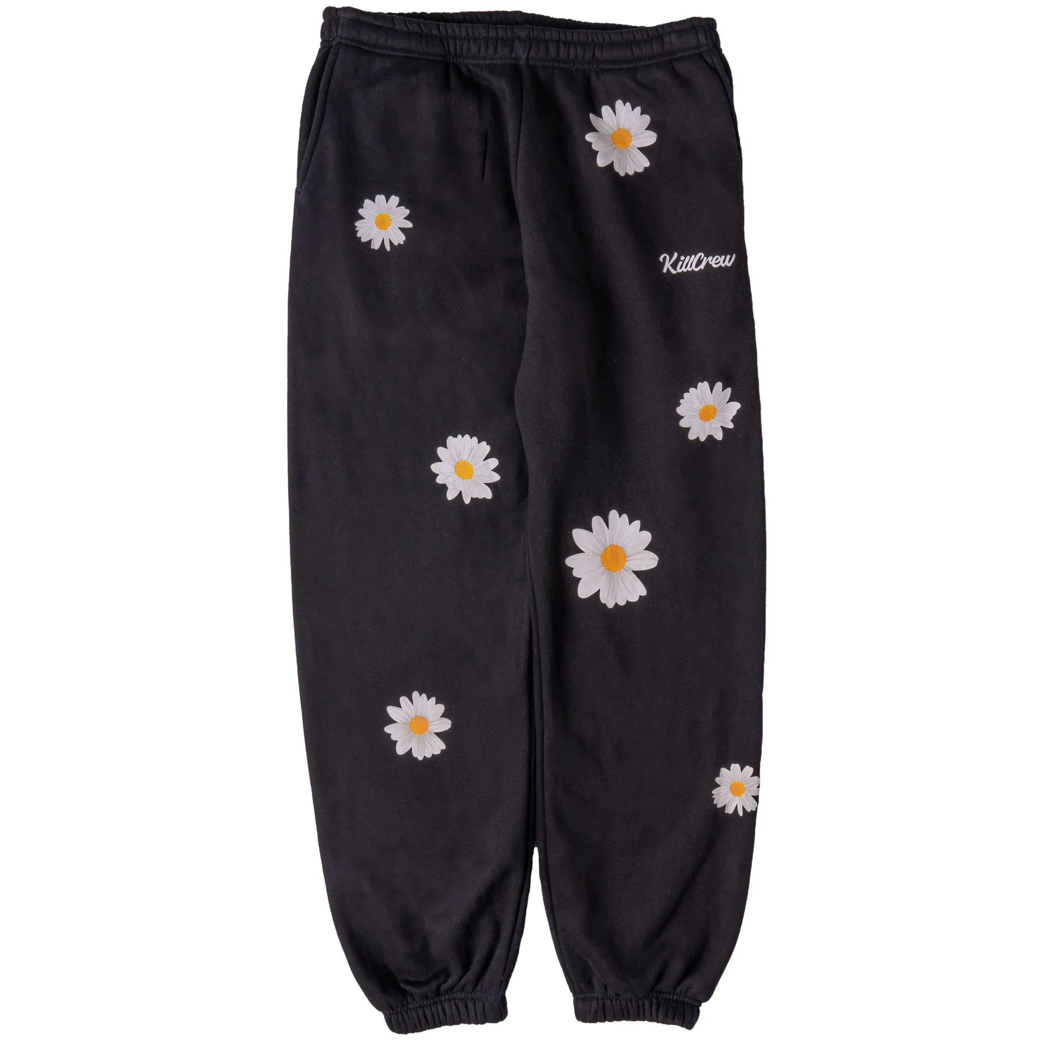 OVERSIZED LUX "DAISY" SWEATPANTS - BLACK
